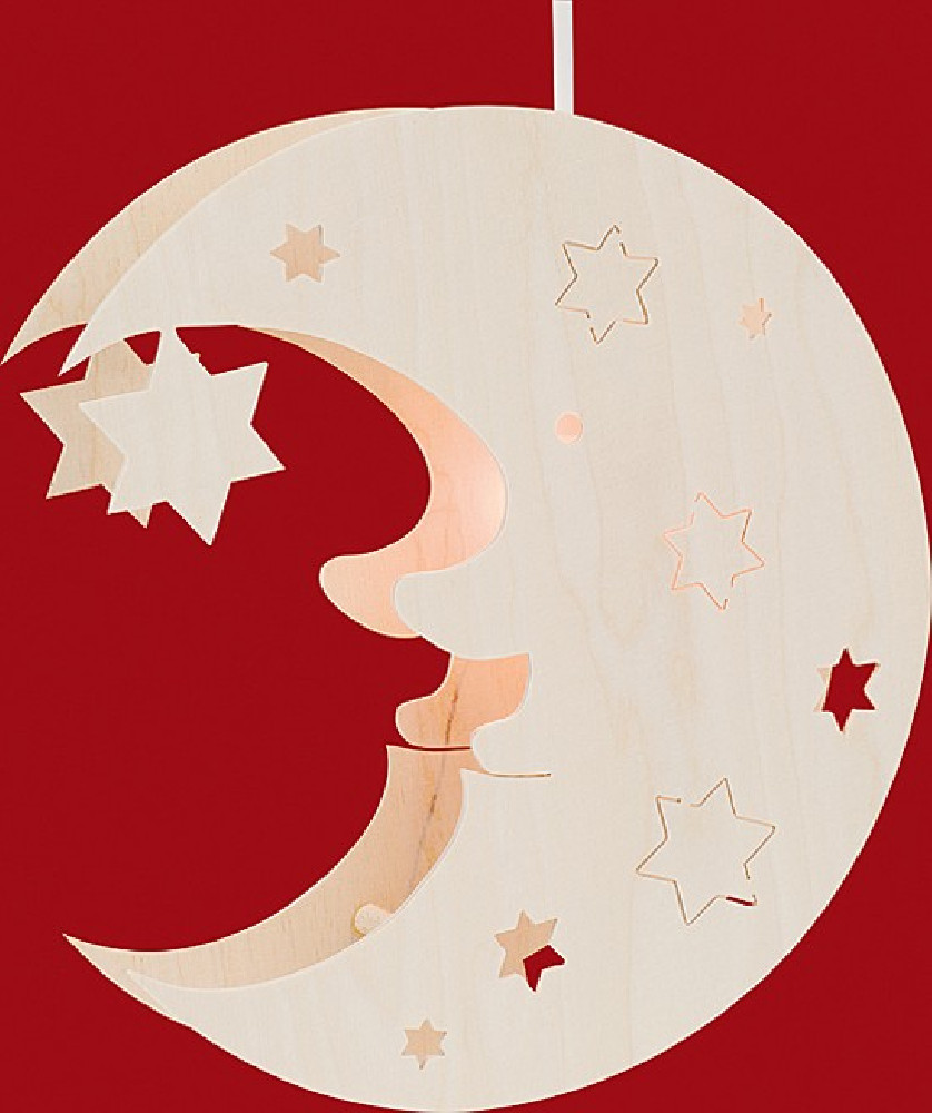 Taulin Beleuchtetes Fensterbild Mond Taulin Beleuchtetes Fensterbild Mond