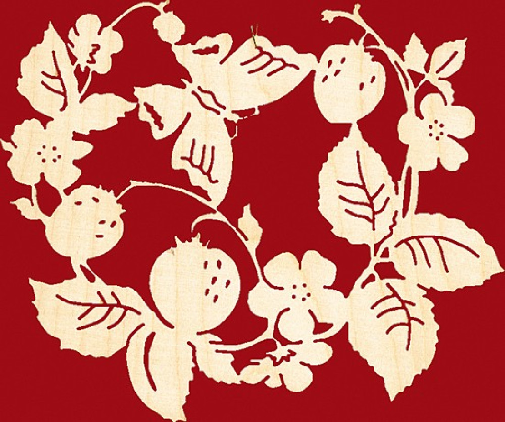Taulin Fensterbild Schmetterling mit Erdbeeren Taulin Fensterbild Schmetterling mit Erdbeeren