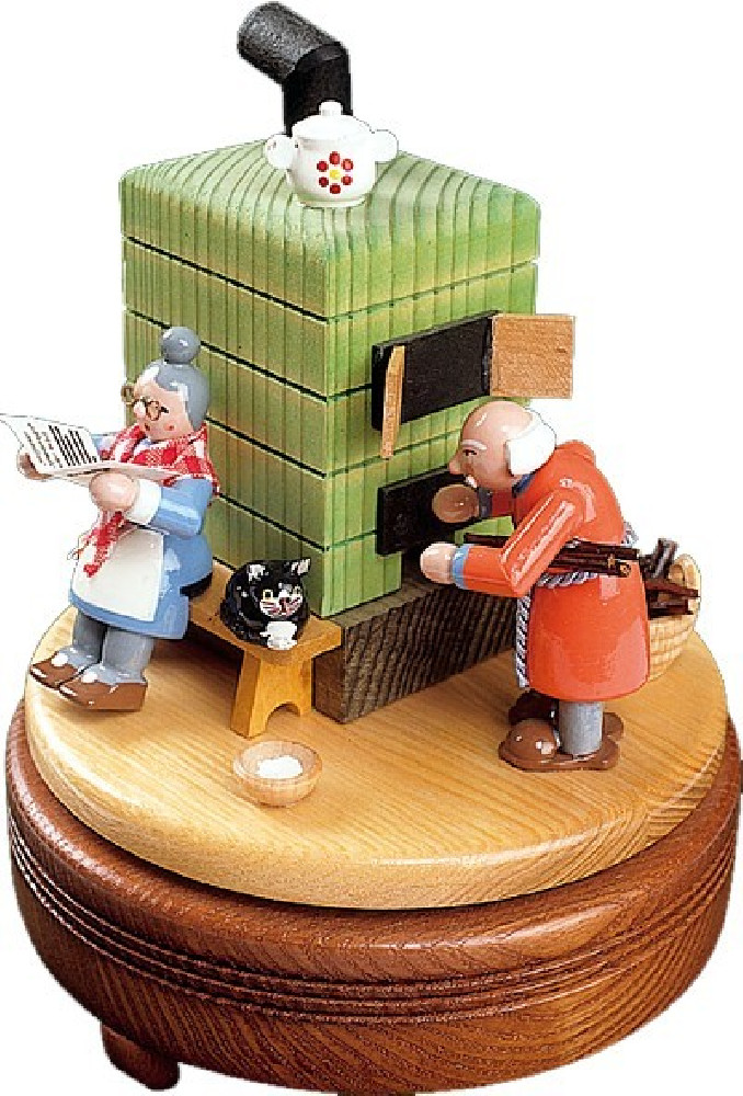 Richard Glässer Spieldose Feierabend mit Rauchofen Richard Glässer Spieldose Feierabend mit Rauchofen