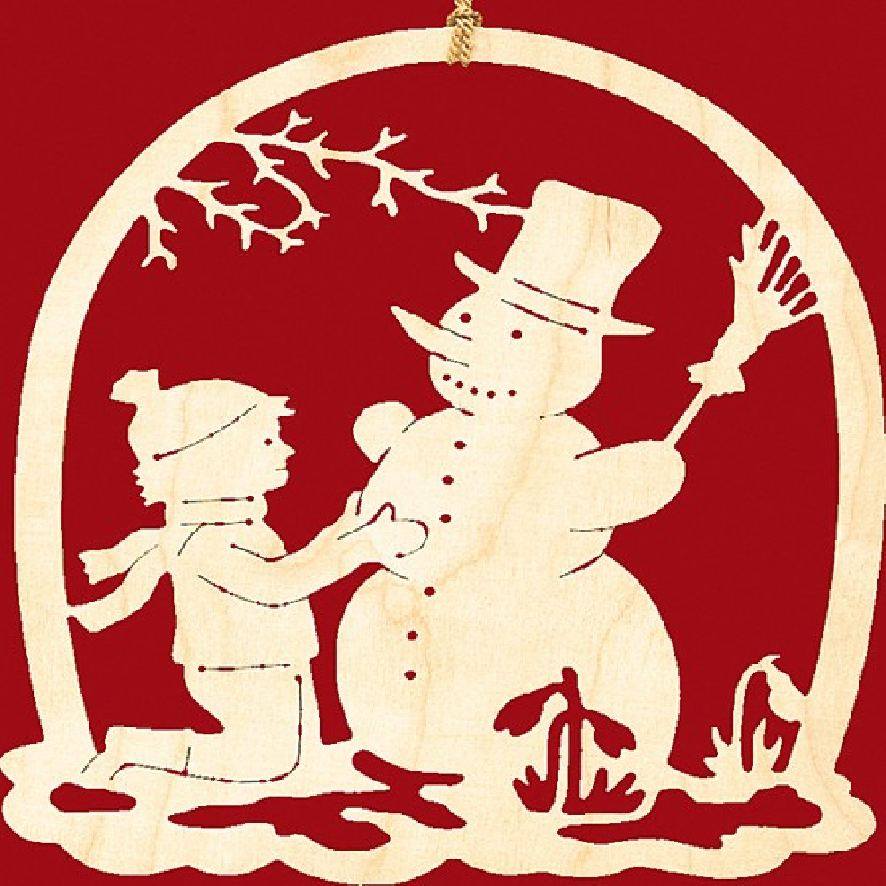 Taulin Fensterbild Weihnachten Junge mit Schneemann Taulin Fensterbild Weihnachten Junge mit Schneemann