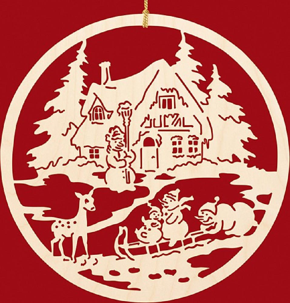 Taulin Fensterbild Weihnachten Fam. Schneemann beim Rodeln Taulin Fensterbild Weihnachten Fam. Schneemann beim Rodeln