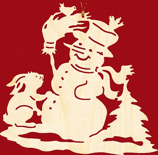 Taulin Fensterbild Weihnachten Schneemann mit Hase