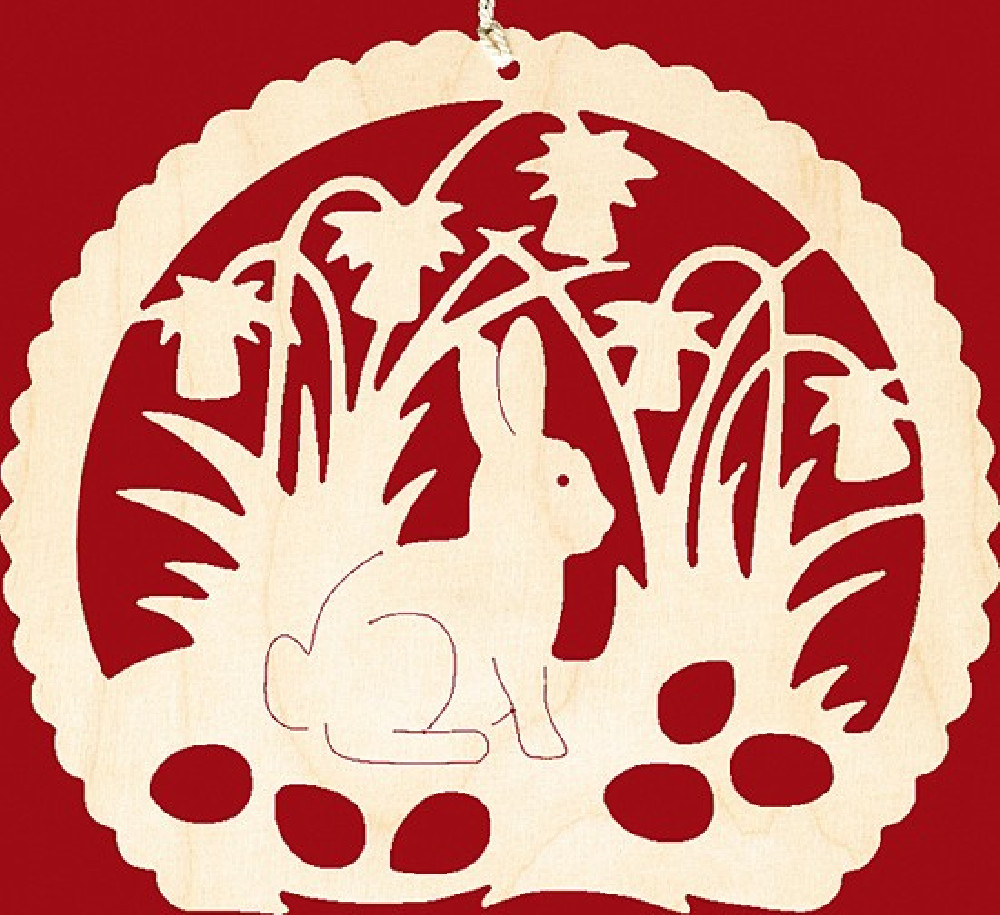 Taulin Fensterbild Ostern Häschen im Narzissenbeet Taulin Fensterbild Ostern Häschen im Narzissenbeet
