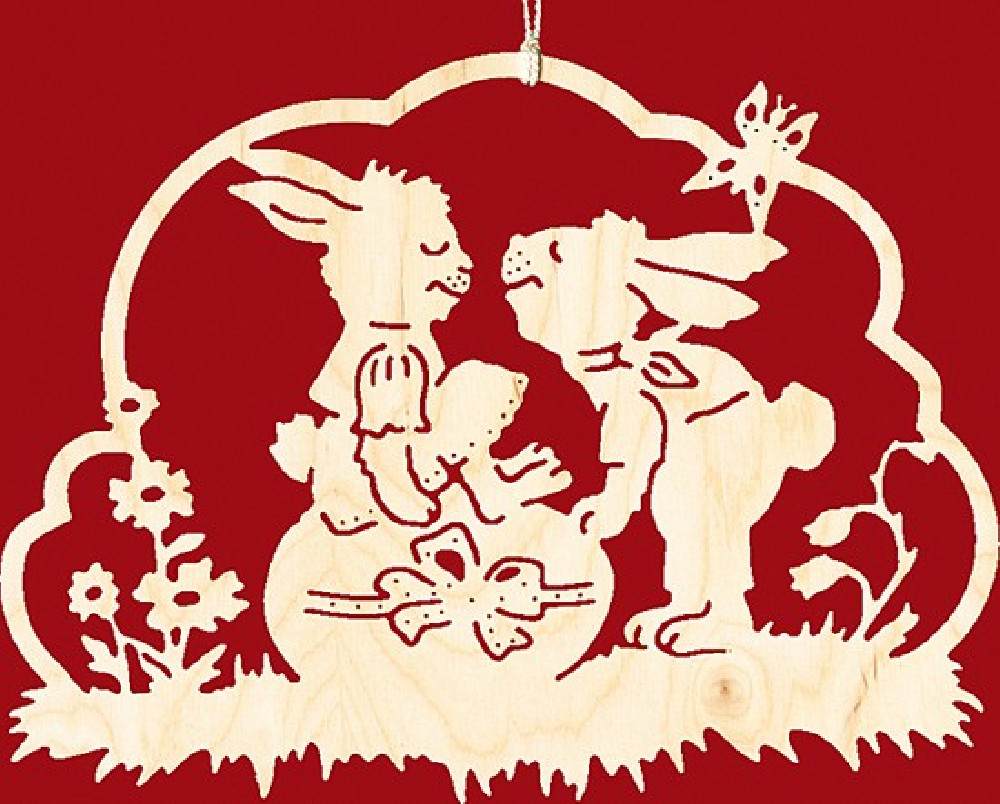 Taulin Fensterbild Ostern Hasenliebespaar Taulin Fensterbild Ostern Hasenliebespaar