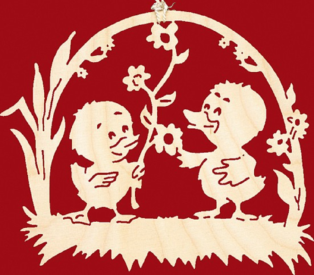Taulin Fensterbild Ostern Kükenpaar Taulin Fensterbild Ostern Kükenpaar