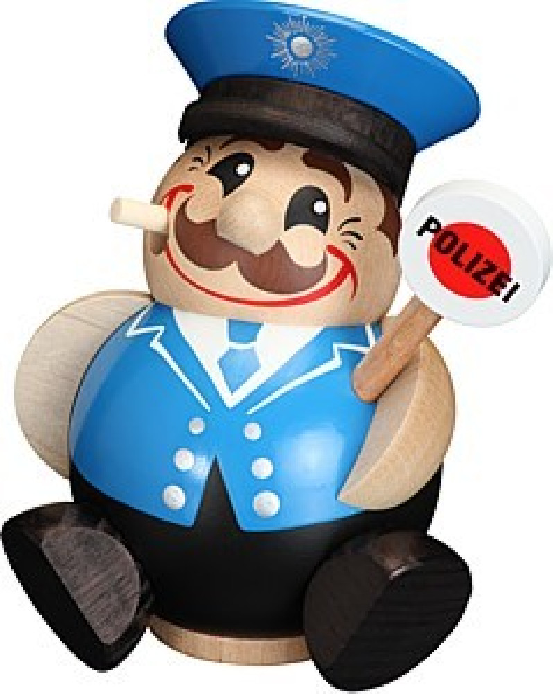 Seiffener Volkskunst eG Kugelräucherfigur Polizist Seiffener Volkskunst eG Kugelräucherfigur Polizist
