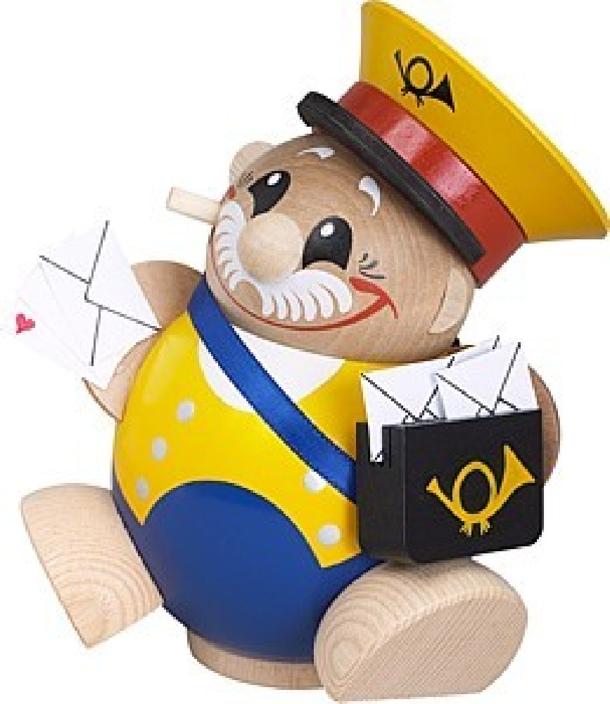 Seiffener Volkskunst eG Kugelräucherfigur Postbote Seiffener Volkskunst eG Kugelräucherfigur Postbote