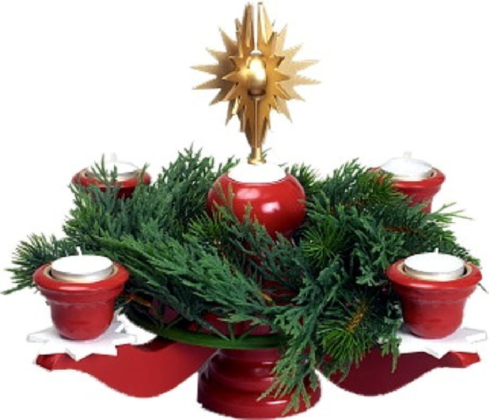Zeidler Adventsleuchter groß - rot- mit Stern Zeidler Adventsleuchter groß - rot- mit Stern