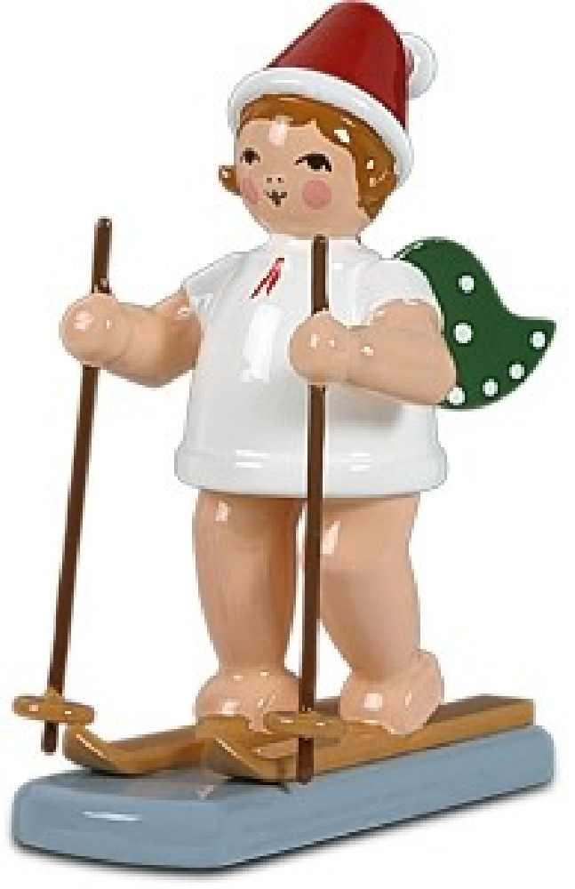 Ellmann Weihnachtsengel mit Schneeschuh, mit Mütze Ellmann Weihnachtsengel mit Schneeschuh, mit Mütze
