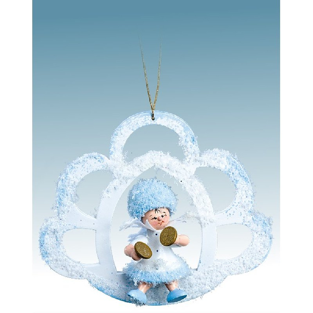 Drechslerei Kuhnert Schneeflöckchen mit Becken auf Wolke Baumbehang Drechslerei Kuhnert Schneeflöckchen mit Becken auf Wolke Baumbehang