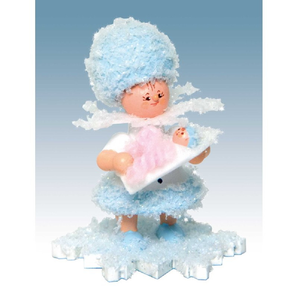 Drechslerei Kuhnert Schneeflöckchen mit Baby Mädchen Drechslerei Kuhnert Schneeflöckchen mit Baby Mädchen