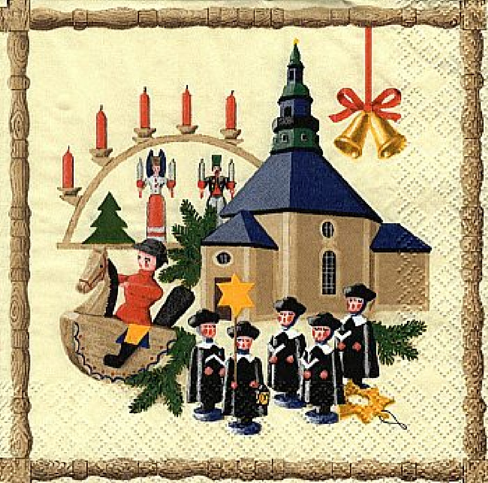 Servietten- Seiffener Kirche Servietten- Seiffener Kirche