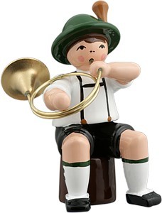 Ellmann Bayernmusikant mit Parforcehorn