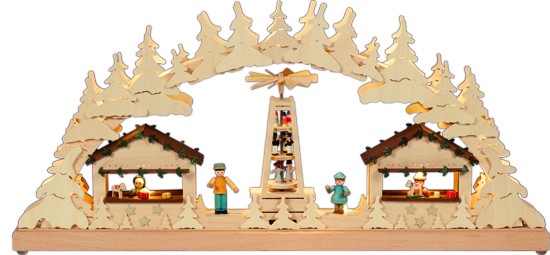 Richard Glässer Schwibbogen Weihnachtsmarkt 220 V Richard Glässer Schwibbogen Weihnachtsmarkt 220 V