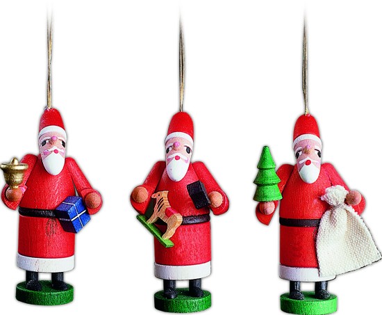 Richard Glässer Baumbehang Weihnachtsmann 3-teilig Richard Glässer Baumbehang Weihnachtsmann 3-teilig