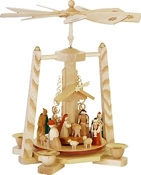 Richard Glässer Weihnachtspyramide, Christi Geburt, natur Richard Glässer Weihnachtspyramide, Christi Geburt, natur
