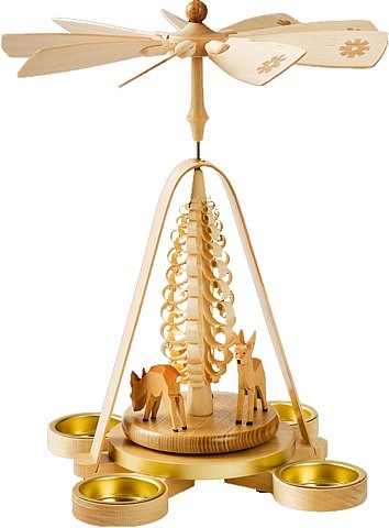 Richard Glässer Teelichtpyramide Rehe Richard Glässer Teelichtpyramide Rehe