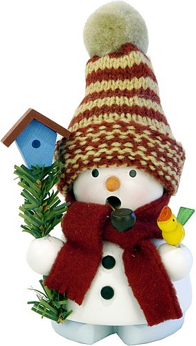 Christian Ulbricht Räuchermann Schneemann mit Vogelhaus Christian Ulbricht Räuchermann Schneemann mit Vogelhaus