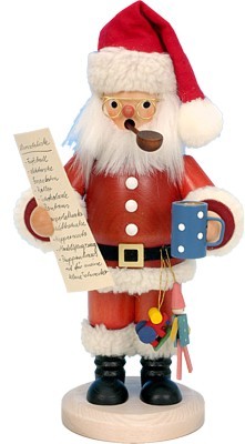 Christian Ulbricht Räuchermännchen Weihnachtsmann mit Wunschzettel Christian Ulbricht Räuchermännchen Weihnachtsmann mit Wunschzettel