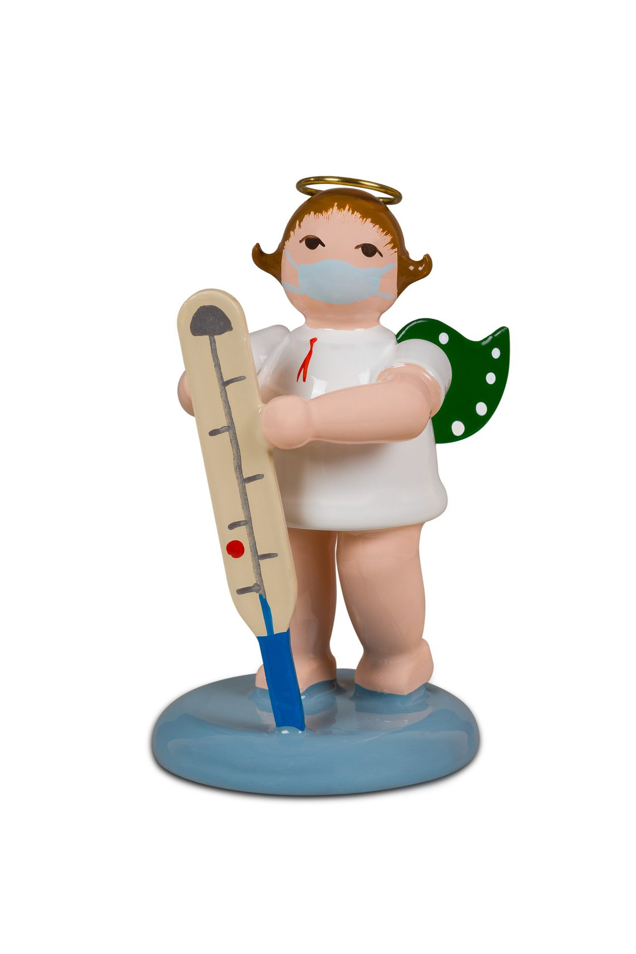 Ellmann Coronaengel mit Fieberthermometer, mit Heiligenschein Ellmann Coronaengel mit Fieberthermometer, mit Heiligenschein
