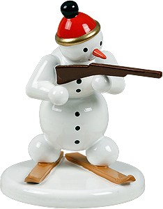 Ellmann Schneemann Biathlet stehend Ellmann Schneemann Biathlet stehend