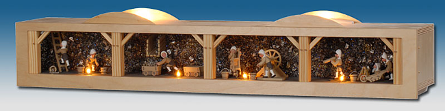 Manufaktur Klaus Kolbe Sockel mit Bergwerk für Schwibbogen Manufaktur Klaus Kolbe Sockel mit Bergwerk für Schwibbogen