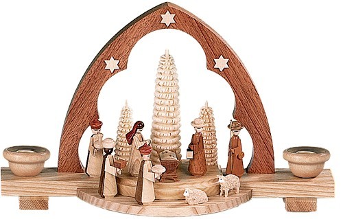 Kleinkunst Müller Schwibbogen Christi Geburt, natur Kleinkunst Müller Schwibbogen Christi Geburt, natur