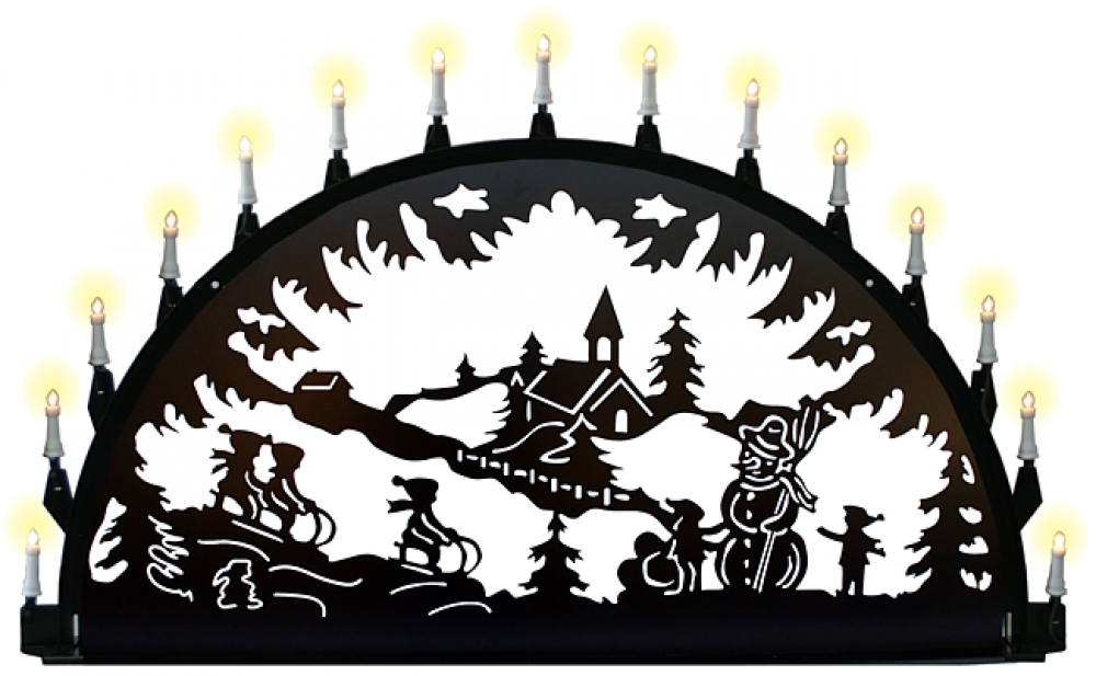 Außenschwibbogen aus Metall, Motiv - Schlittenkinder und Schneemann - 1,50 x 0,75 m Außenschwibbogen aus Metall, Motiv - Schlittenkinder und Schneemann - 1,50 x 0,75 m
