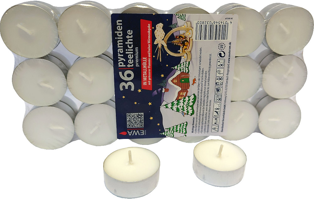 36 Pyramidenteelichter Premium 36 Pyramidenteelichter Premium