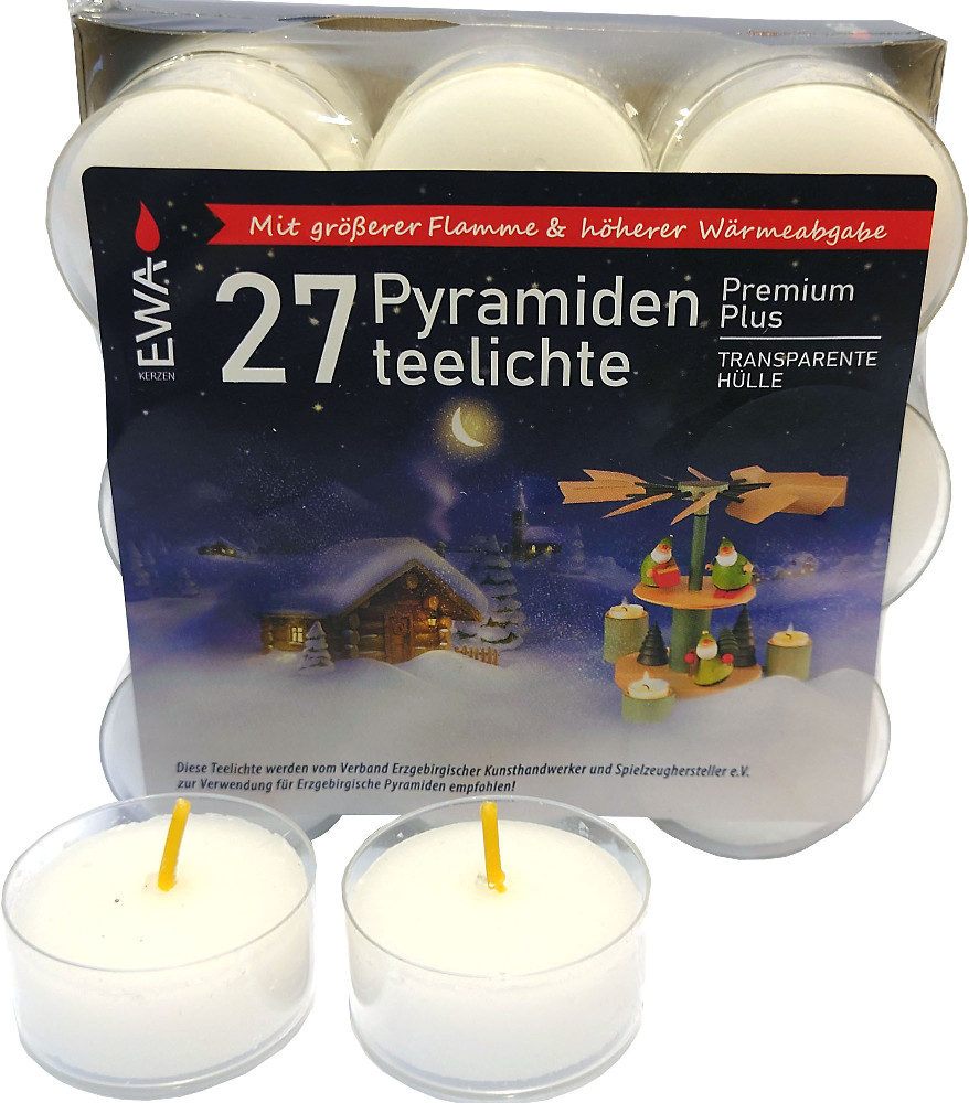 27 Pyramidenteelichter Premium Plus 27 Pyramidenteelichter Premium Plus