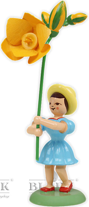 Blank Blumenkind mit Freesie, farbig Blank Blumenkind mit Freesie, farbig