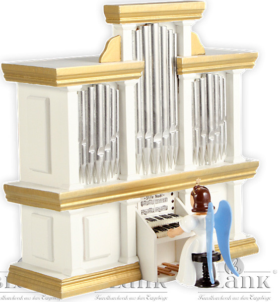 Blank Langrockengel an der Orgel mit Spielwerk - farbig