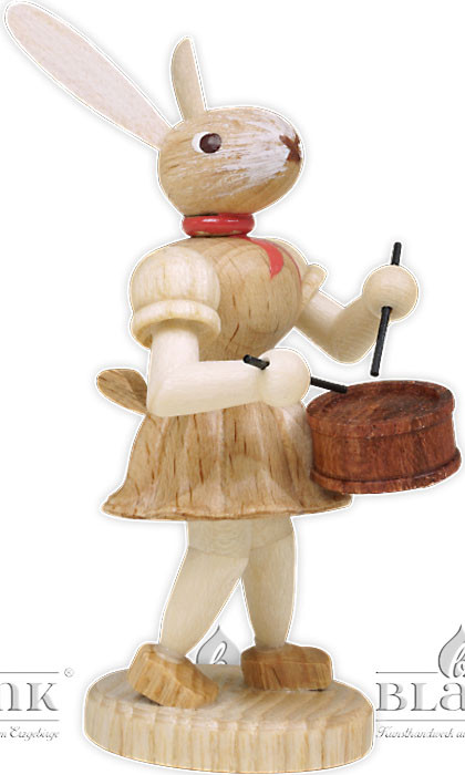 Blank Osterhase mit Trommel, natur Blank Osterhase mit Trommel, natur