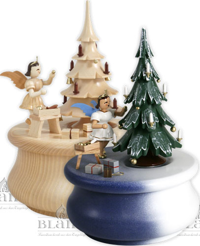 Blank Spieldose Weihnachtstraum mit Baum und Kurzrockengel Blank Spieldose Weihnachtstraum mit Baum und Kurzrockengel