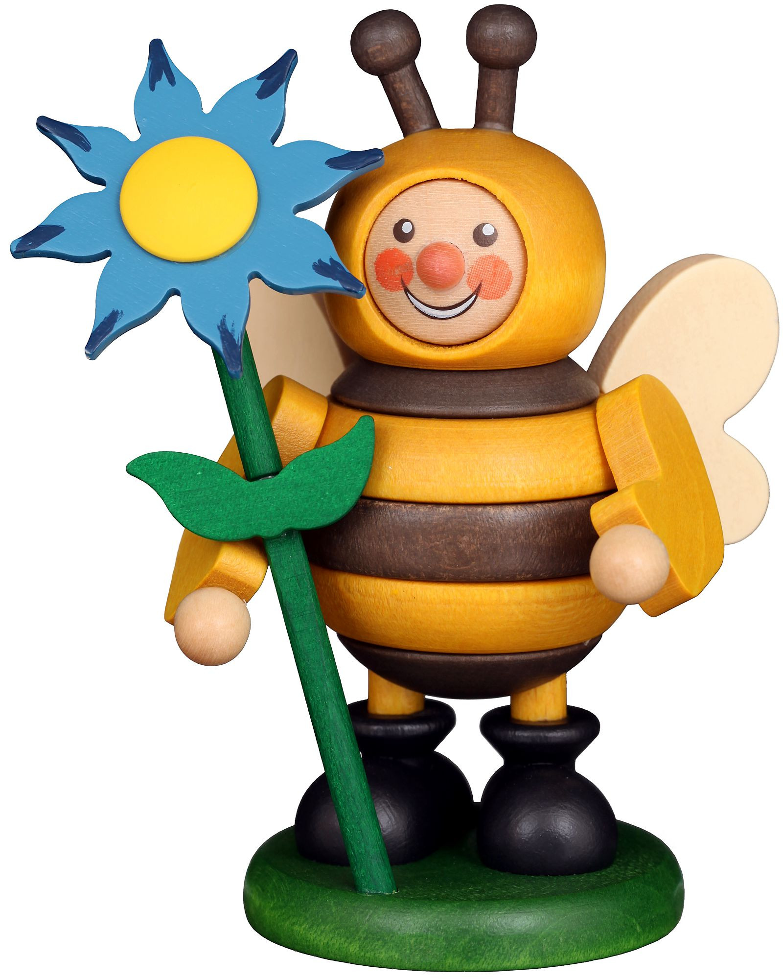 Christian Ulbricht Holzfigur Kleine Helden Biene mit Blume Christian Ulbricht Holzfigur Kleine Helden Biene mit Blume
