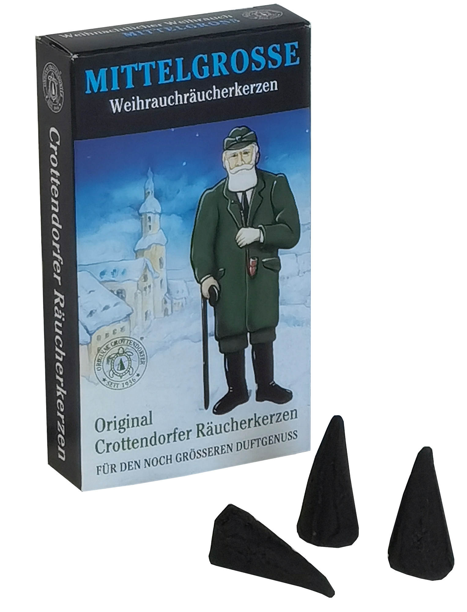 Crottendorfer Räucherkerzen - Weihnachtlicher Weihrauch - mittelgross