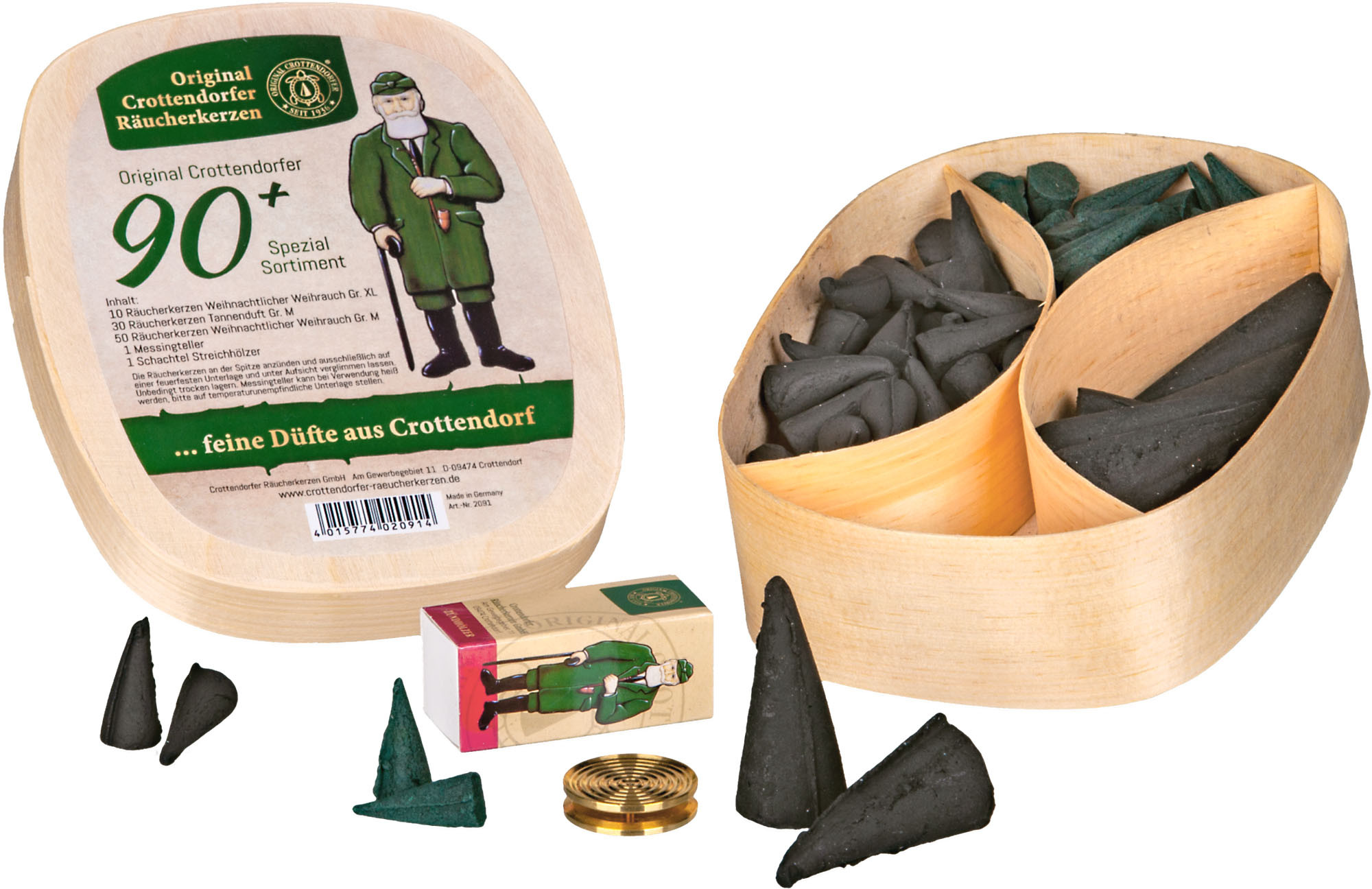Crottendorfer Geschenkset Spanschachtel 90+ Crottendorfer Geschenkset Spanschachtel 90+