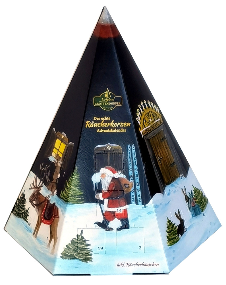 Crottendorfer Räucherkerzen-Adventskalender Pyramide