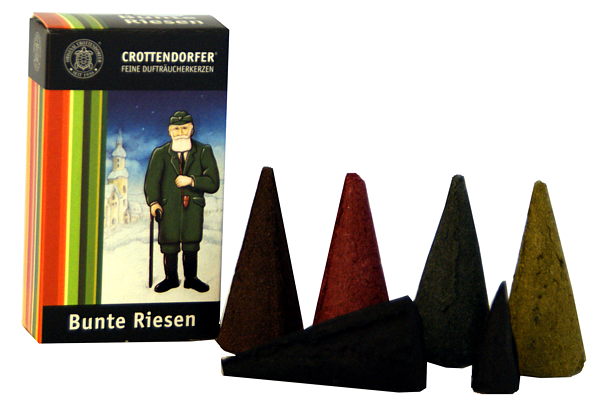 Crottendorfer Räucherkerzen Bunte Riesen, 5 Stück Crottendorfer Räucherkerzen Bunte Riesen, 5 Stück