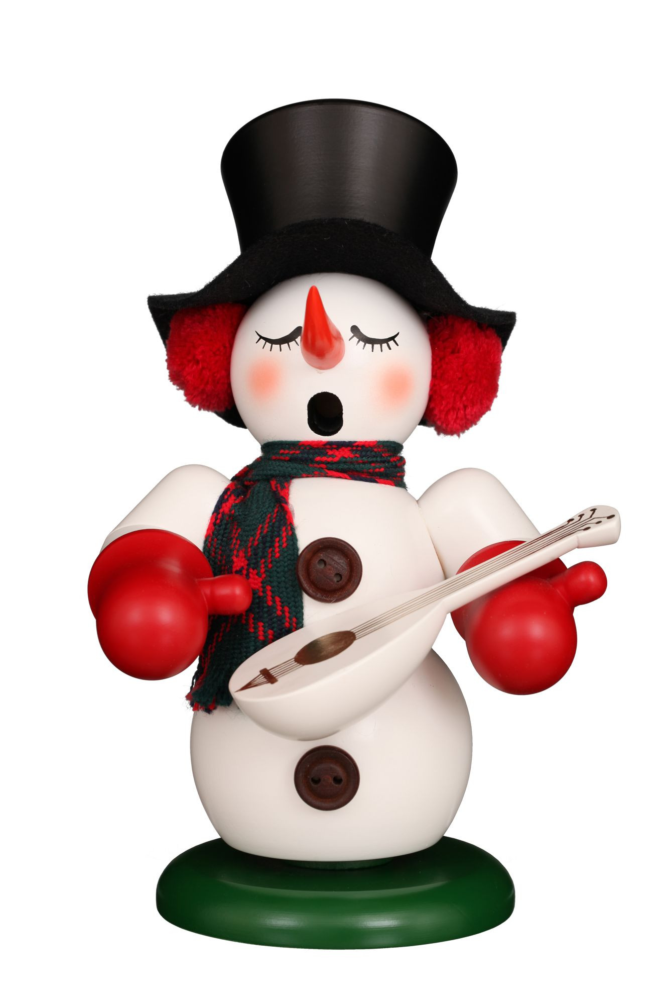 Räuchermann Schneemann mit Laute Räuchermann Schneemann mit Laute