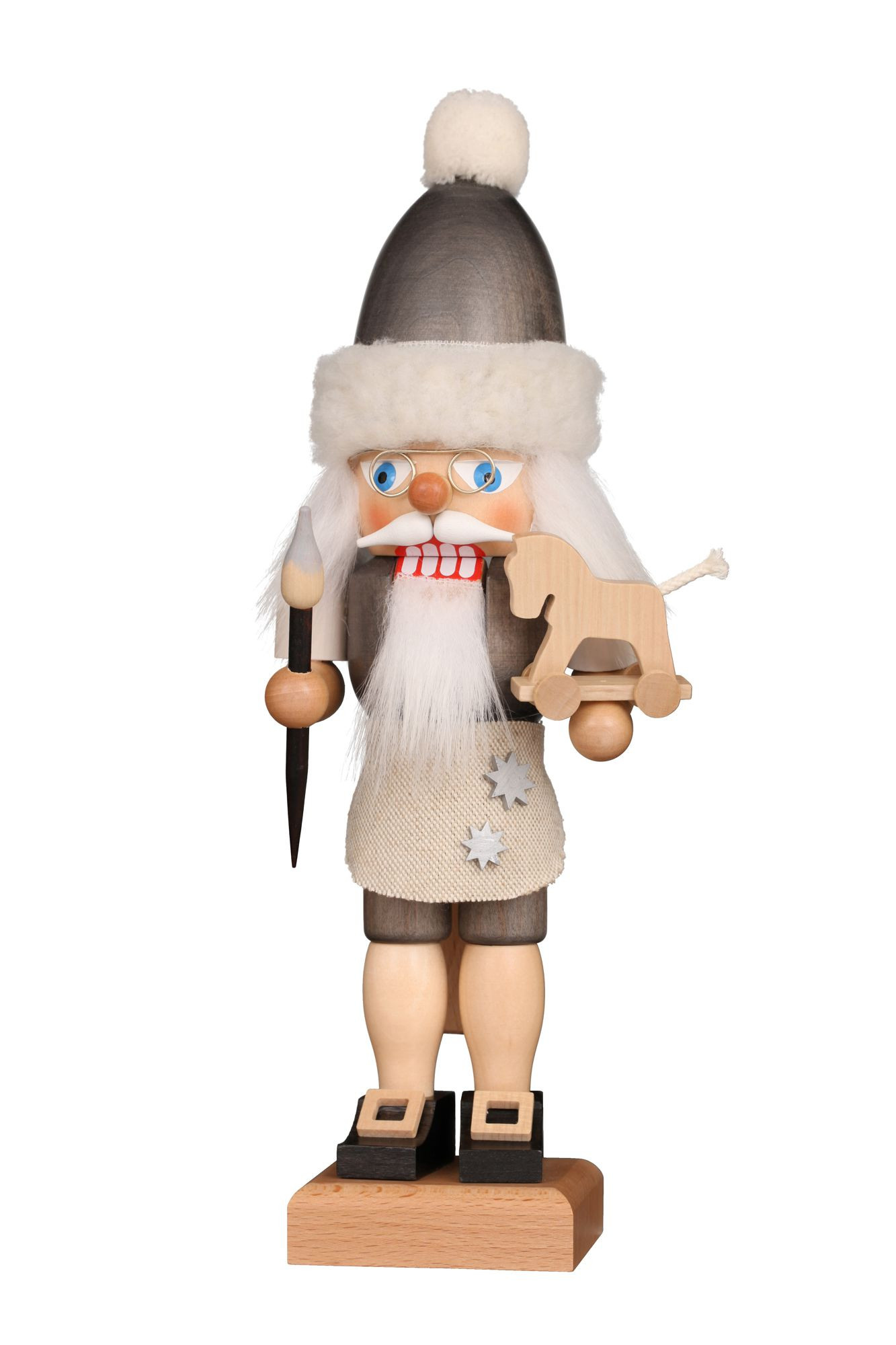 Nußknacker Weihnachtsmann grau Nußknacker Weihnachtsmann grau