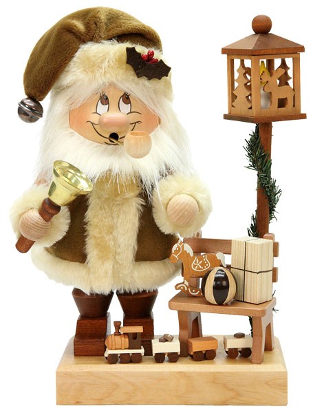 Christian Ulbricht Räuchermann Wichtel Weihnachtsmann mit Bank Christian Ulbricht Räuchermann Wichtel Weihnachtsmann mit Bank