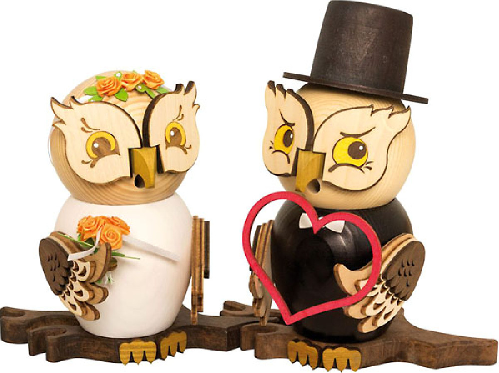 Räucherfigur Eule Brautpaar Räucherfigur Eule Brautpaar