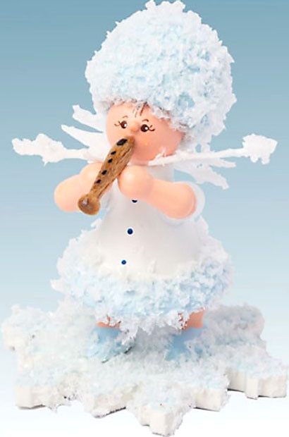 Drechslerei Kuhnert Schneeflöckchen mit Flöte Drechslerei Kuhnert Schneeflöckchen mit Flöte