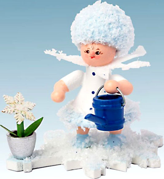 Drechslerei Kuhnert Schneeflöckchen mit Gießkanne Drechslerei Kuhnert Schneeflöckchen mit Gießkanne