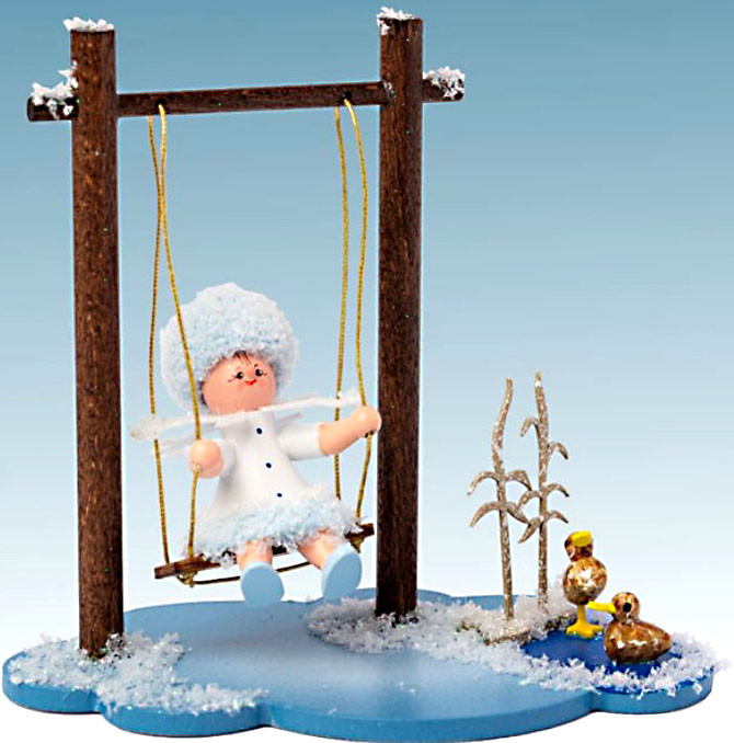 Drechslerei Kuhnert Schneeflöckchen mit Schaukel Drechslerei Kuhnert Schneeflöckchen mit Schaukel