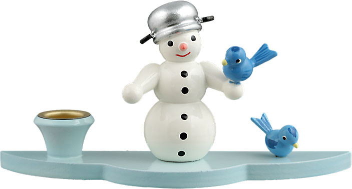 Ellmann Kerzenhalter - Schneemann mit Vögel Ellmann Kerzenhalter - Schneemann mit Vögel