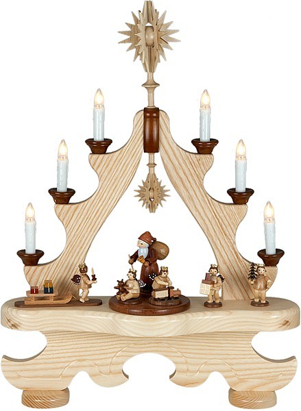 Ellmann große Spitze Weihnachtsmann mit Engel / natur Ellmann große Spitze Weihnachtsmann mit Engel / natur