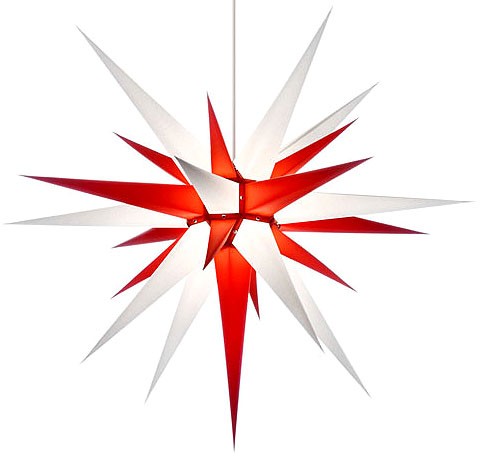 Herrnhuter Stern I8, weiß/rot - 80 cm Herrnhuter Stern I8, weiß/rot - 80 cm