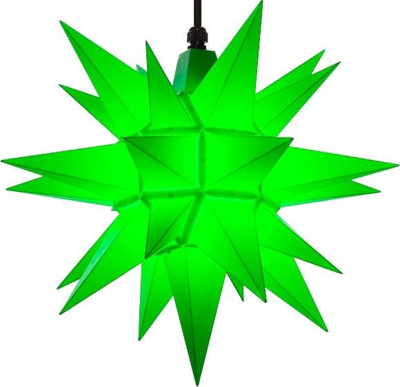 Herrnhuter Stern A4 für Außen, grün - 40 cm